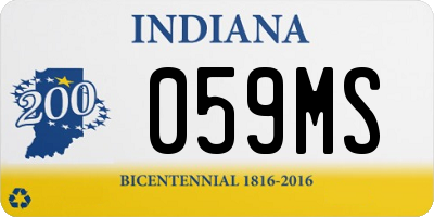 IN license plate 059MS