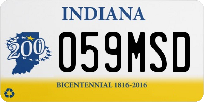 IN license plate 059MSD