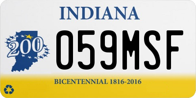 IN license plate 059MSF
