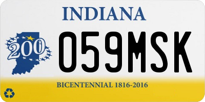 IN license plate 059MSK