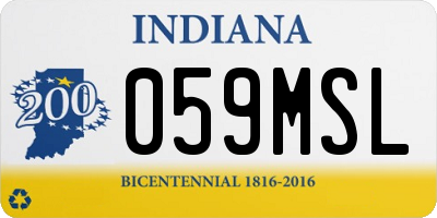 IN license plate 059MSL