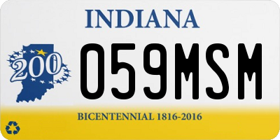 IN license plate 059MSM
