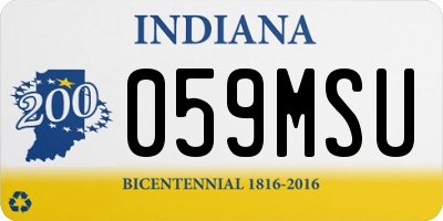 IN license plate 059MSU