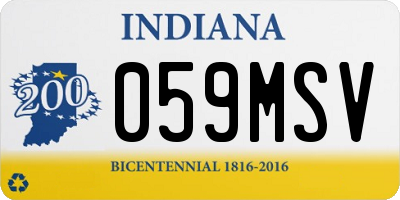 IN license plate 059MSV