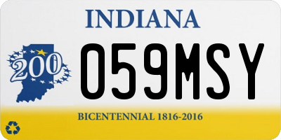IN license plate 059MSY