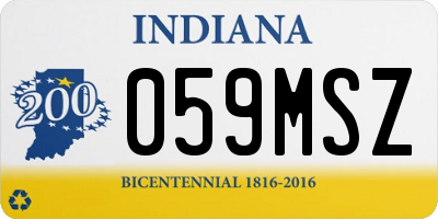 IN license plate 059MSZ