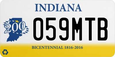 IN license plate 059MTB