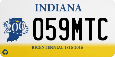 IN license plate 059MTC