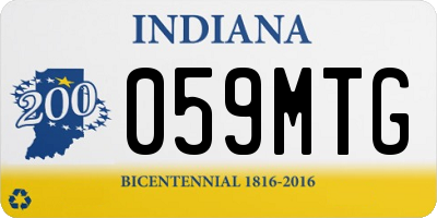 IN license plate 059MTG
