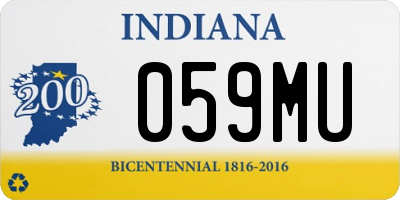 IN license plate 059MU