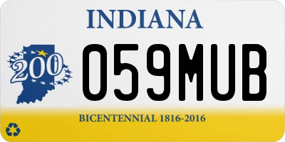 IN license plate 059MUB