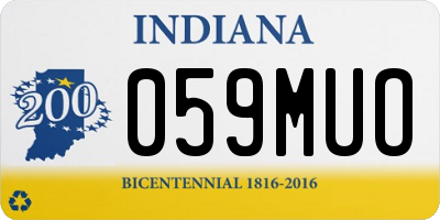 IN license plate 059MUO