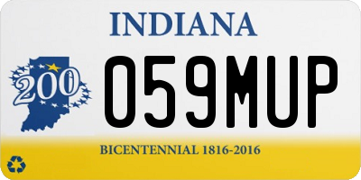 IN license plate 059MUP