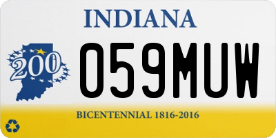 IN license plate 059MUW