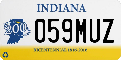 IN license plate 059MUZ