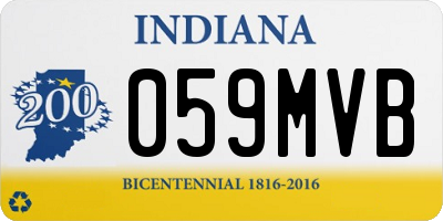 IN license plate 059MVB