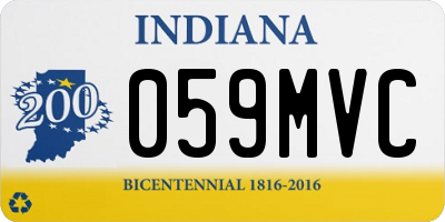 IN license plate 059MVC