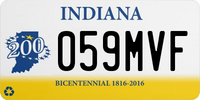 IN license plate 059MVF
