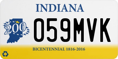 IN license plate 059MVK