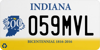 IN license plate 059MVL