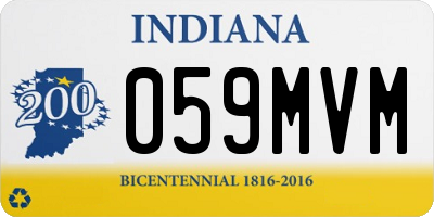 IN license plate 059MVM