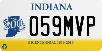 IN license plate 059MVP