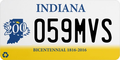 IN license plate 059MVS