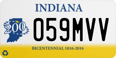 IN license plate 059MVV