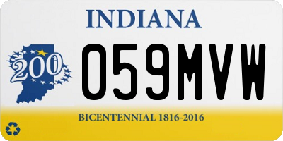 IN license plate 059MVW