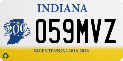 IN license plate 059MVZ
