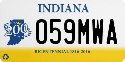 IN license plate 059MWA