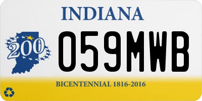 IN license plate 059MWB