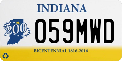 IN license plate 059MWD