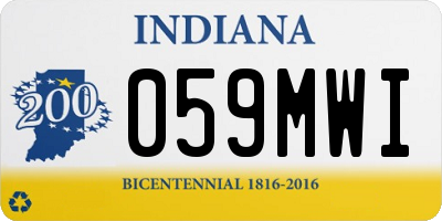 IN license plate 059MWI