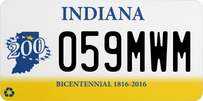 IN license plate 059MWM
