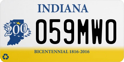 IN license plate 059MWO
