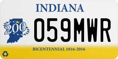 IN license plate 059MWR