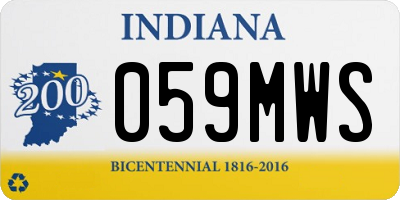 IN license plate 059MWS