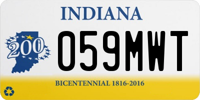 IN license plate 059MWT
