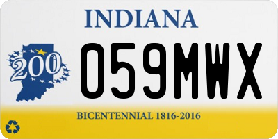 IN license plate 059MWX
