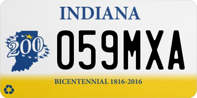 IN license plate 059MXA