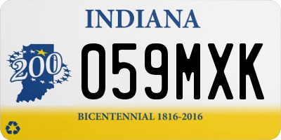 IN license plate 059MXK