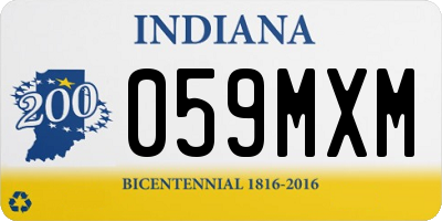 IN license plate 059MXM