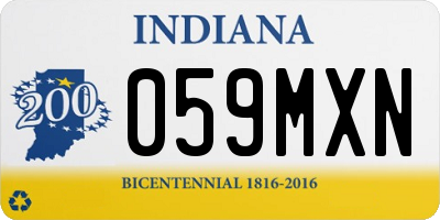 IN license plate 059MXN