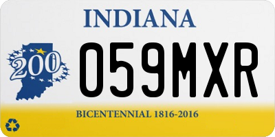IN license plate 059MXR