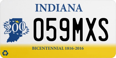 IN license plate 059MXS