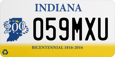 IN license plate 059MXU