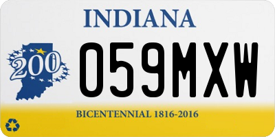 IN license plate 059MXW