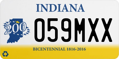 IN license plate 059MXX
