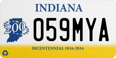 IN license plate 059MYA